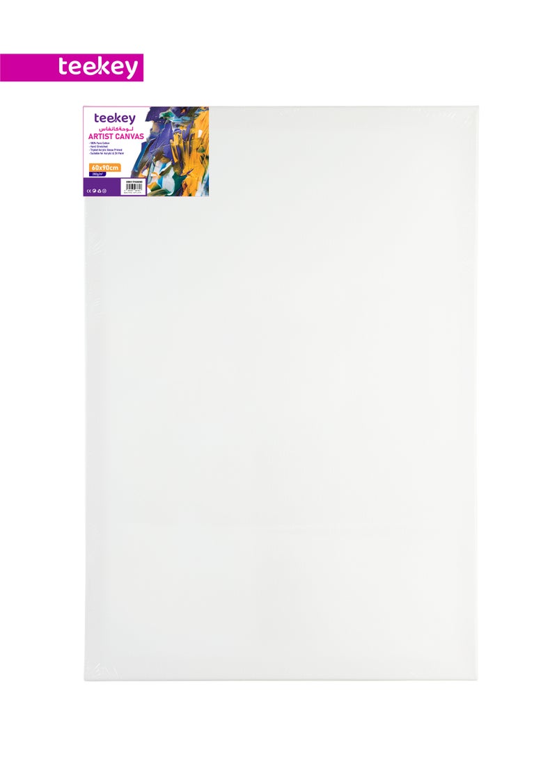 لوحة كانفاس للرسم 60×90 سم قطن خالص 280 جم تجهيز ثلاثي للأكريليك والزيت - Image 1